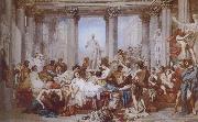 Thomas Couture The Romans of the Decadence oil painting